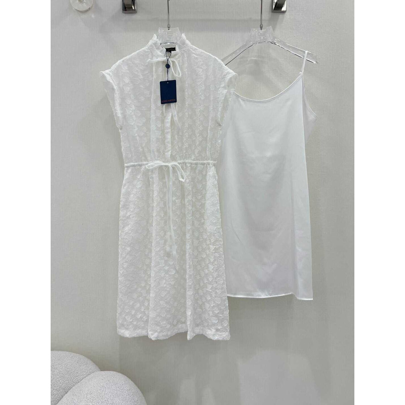 l**is V*t*n embroidered  dress white