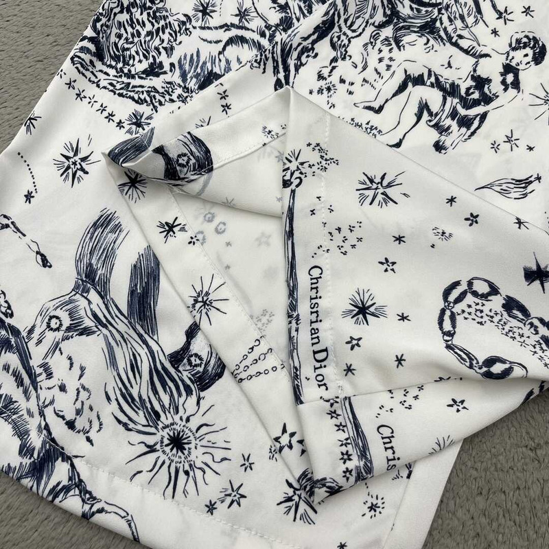 D*or printed trousers white