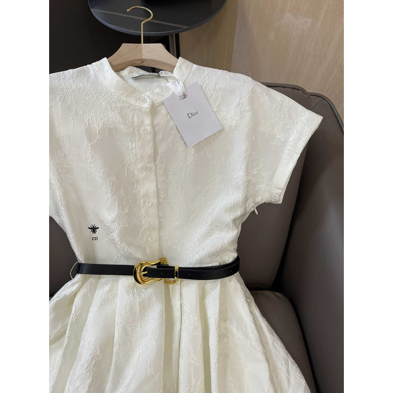 D*or printing dress white