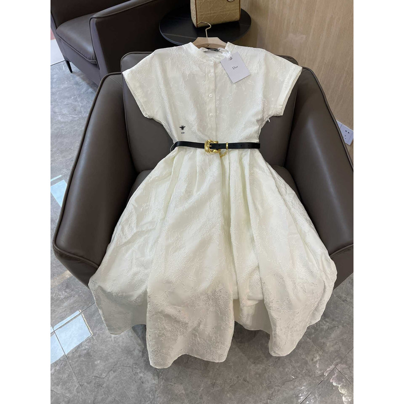 D*or printing dress white