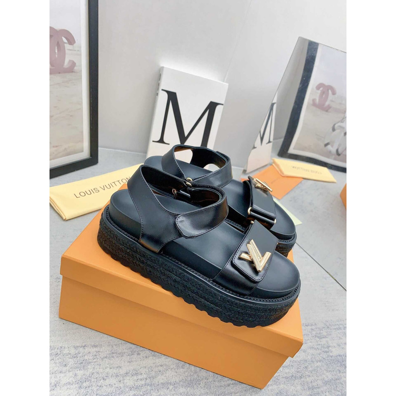 l**is V*t*n cordoba flat comfort sandal black