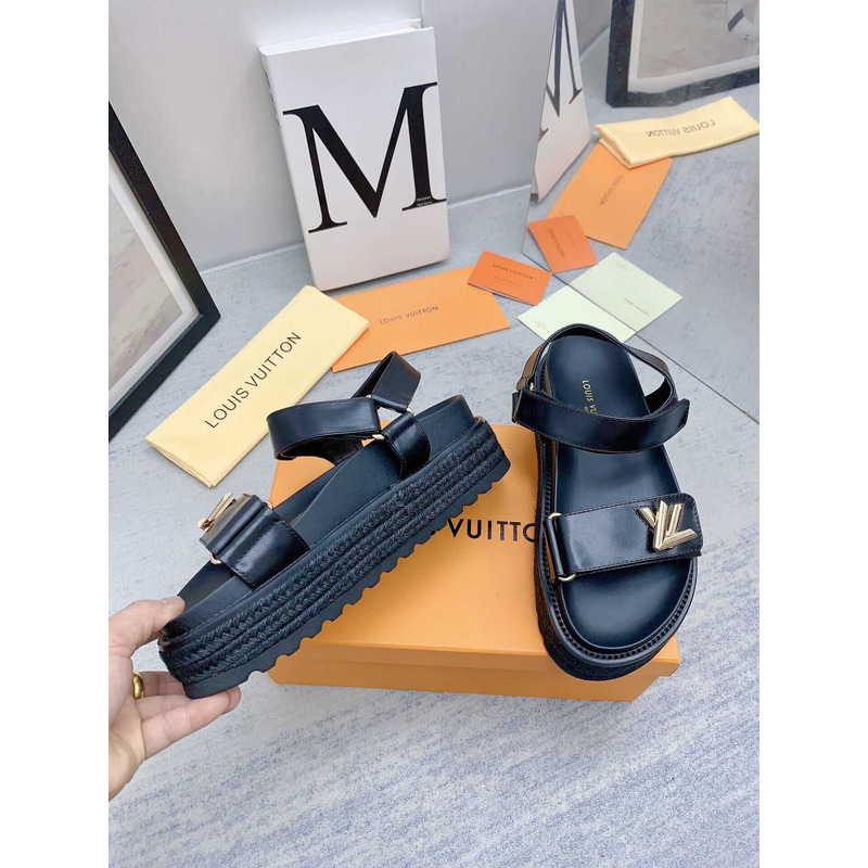 l**is V*t*n cordoba flat comfort sandal black