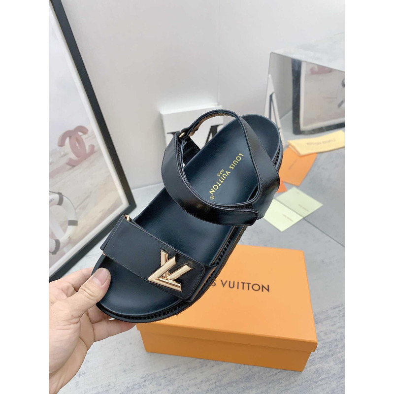 l**is V*t*n cordoba flat comfort sandal black