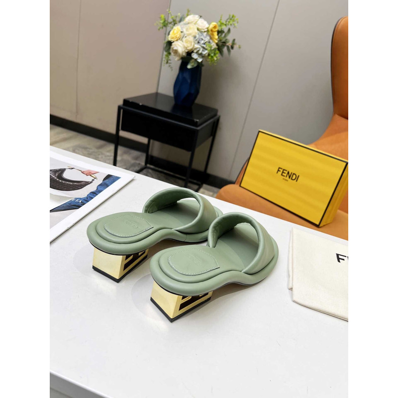 F**di high-heeled sandals for women green