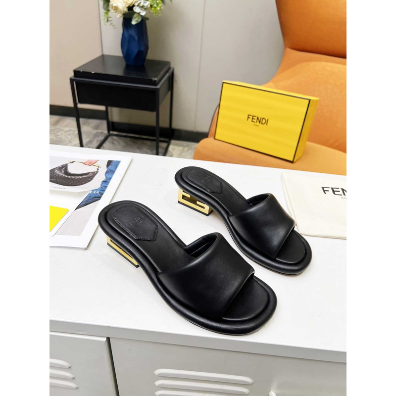 F**di high-heeled sandals for women black