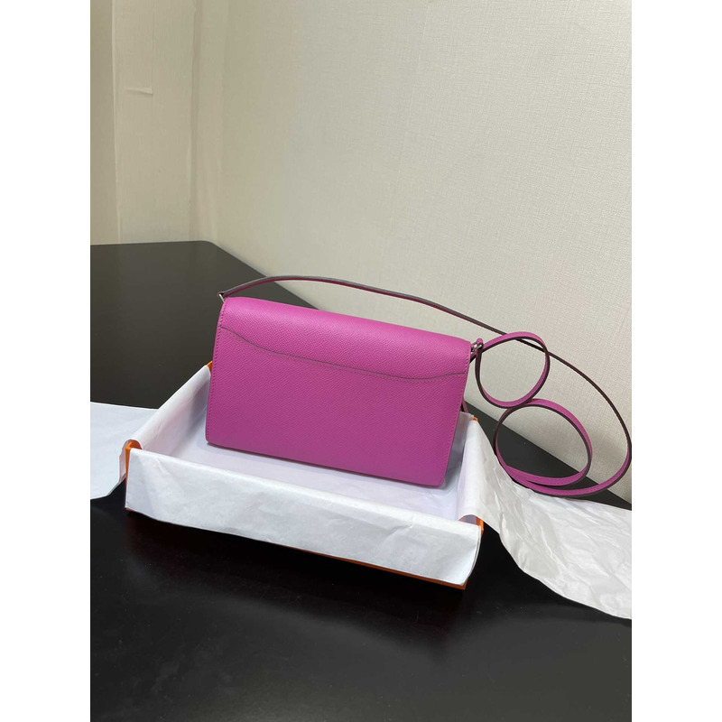 H**mes constance wallet to go silver hardware hot pink