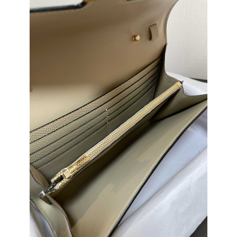 H**mes constance wallet to go gold hardware beige
