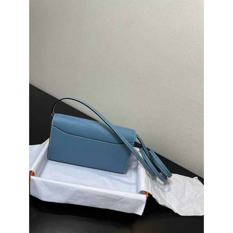 H**mes constance wallet to go gold hardware blue