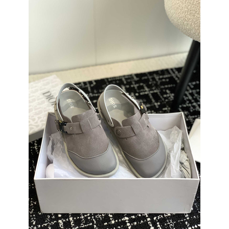 D*or x birkenstock tokio mule grey nubuck calfskin