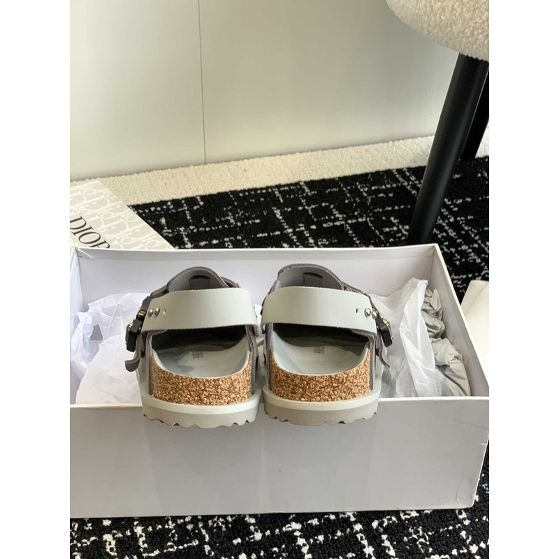 D*or x birkenstock tokio mule grey nubuck calfskin