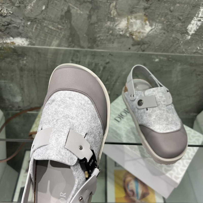 D*or x birkenstock tokio mule gray nubuck calfskin