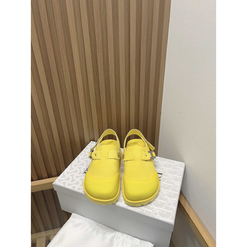 D*or x birkenstock tokio mule yellow nubuck calfskin