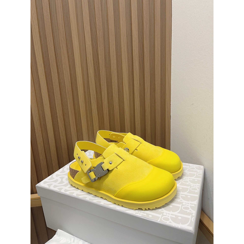 D*or x birkenstock tokio mule yellow nubuck calfskin