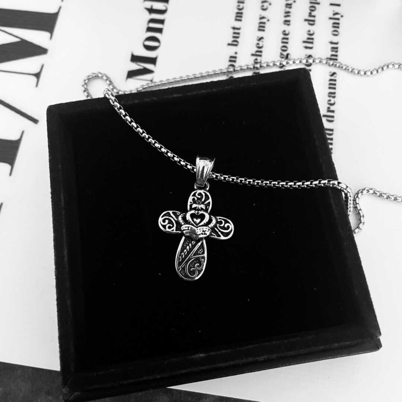 Chrome Heart Love Cross Necklace