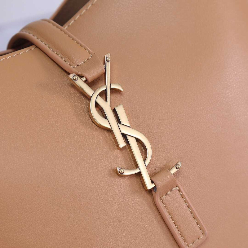 Saint Laurent Le 37 Leather Bucket Bag Caramel