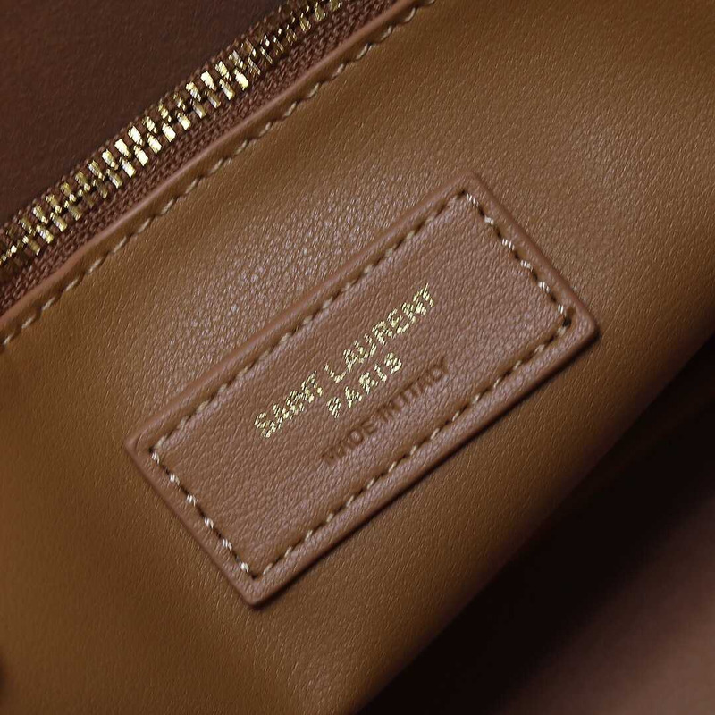 Saint Laurent Le 37 Leather Bucket Bag Caramel