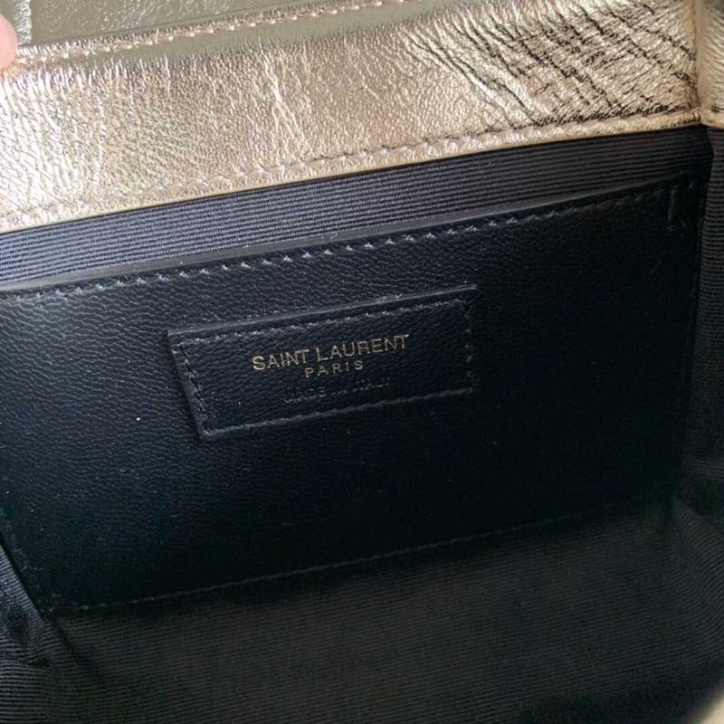 Saint Laurent Mini Nolita In Lambskin Gold