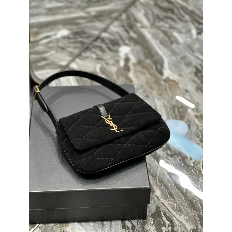 Saint Laurent Le 57 Shoulder Bag In Suede Black