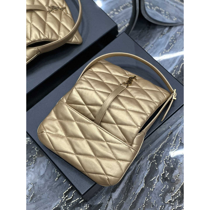 Saint Laurent Le 57 Shoulder Bag In Quilted Lambskin Gold