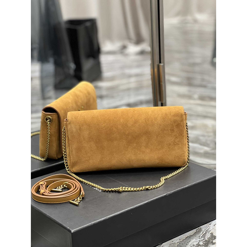 Saint Laurent Kate Medium Bag IN Suede With Tassels Brown