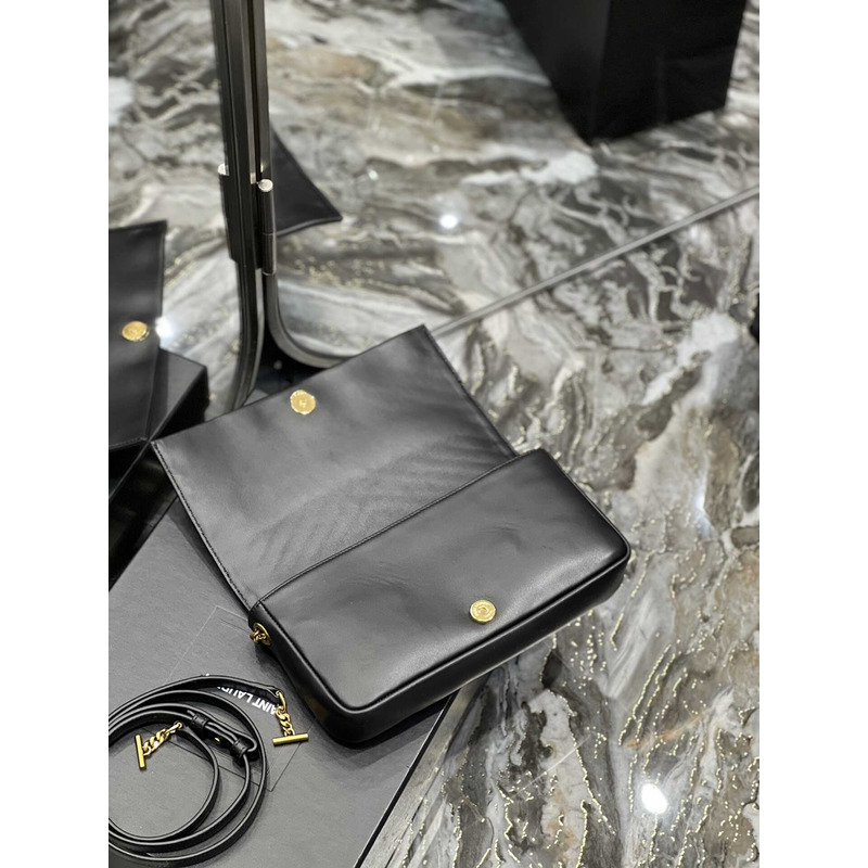 saint laurent S*pple kate 99 quilted calfskin leather shoulder bag black