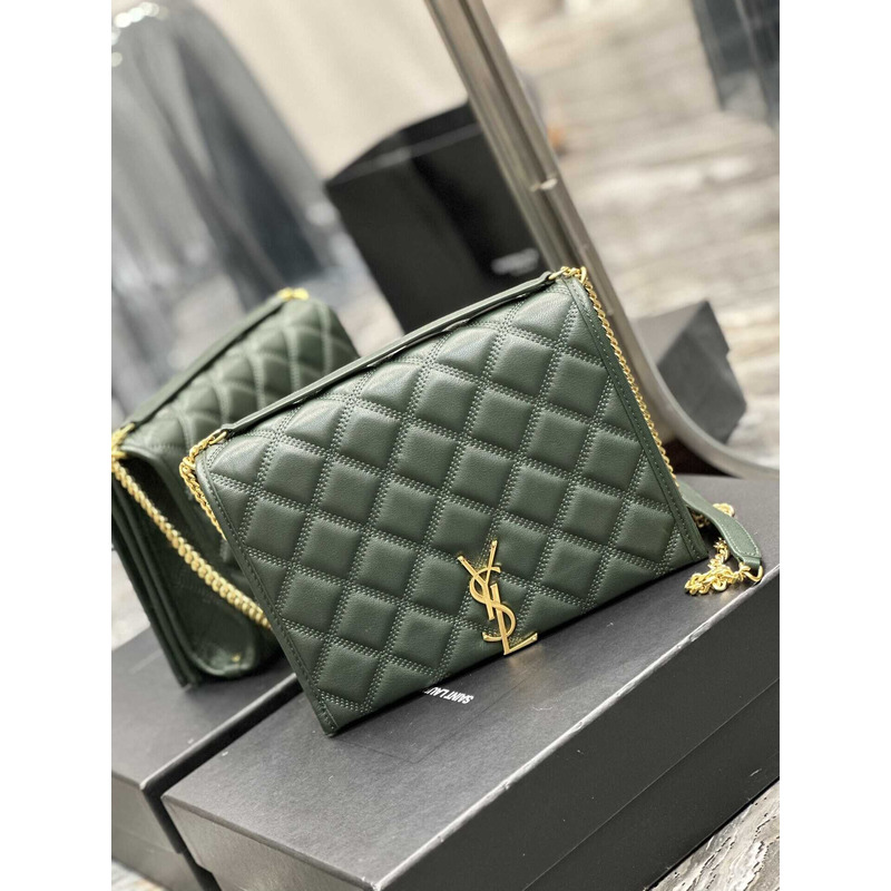 Saint Laurent Becky Shoulder Bag Green