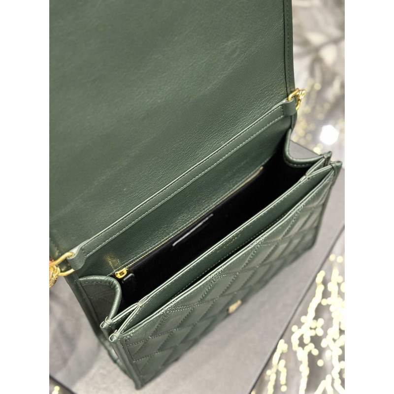 Saint Laurent Becky Shoulder Bag Green