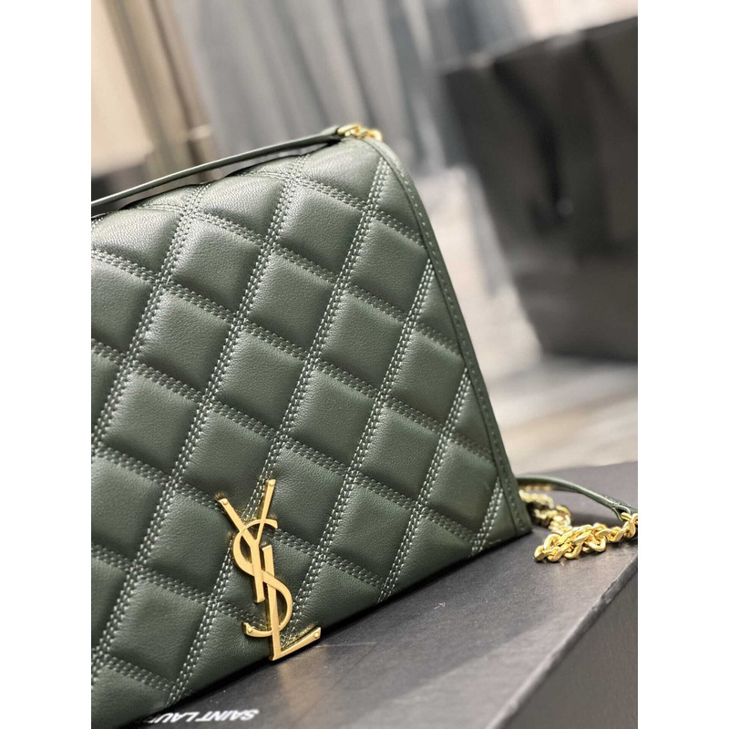Saint Laurent Becky Shoulder Bag Green