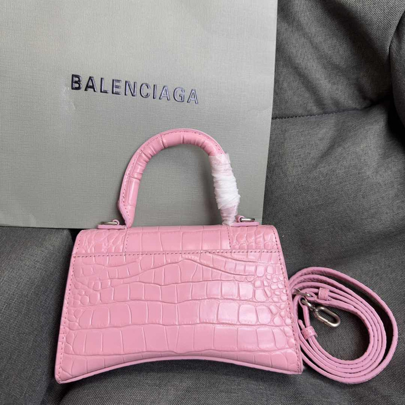 Ba*len*cia*ga hourglass small top handle bag pink