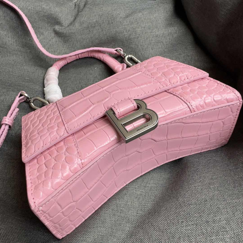 Ba*len*cia*ga hourglass small top handle bag pink