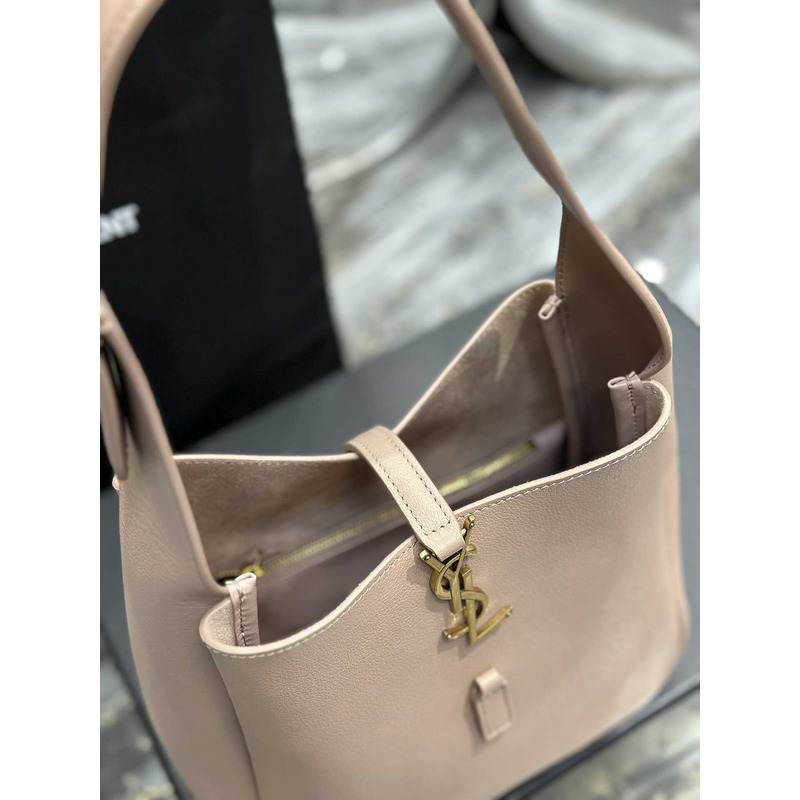 Saint Laurent Le5a7 Hobo Bag Small Beige
