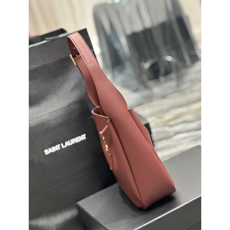 Saint Laurent Le5a7 Hobo Bag Small Red