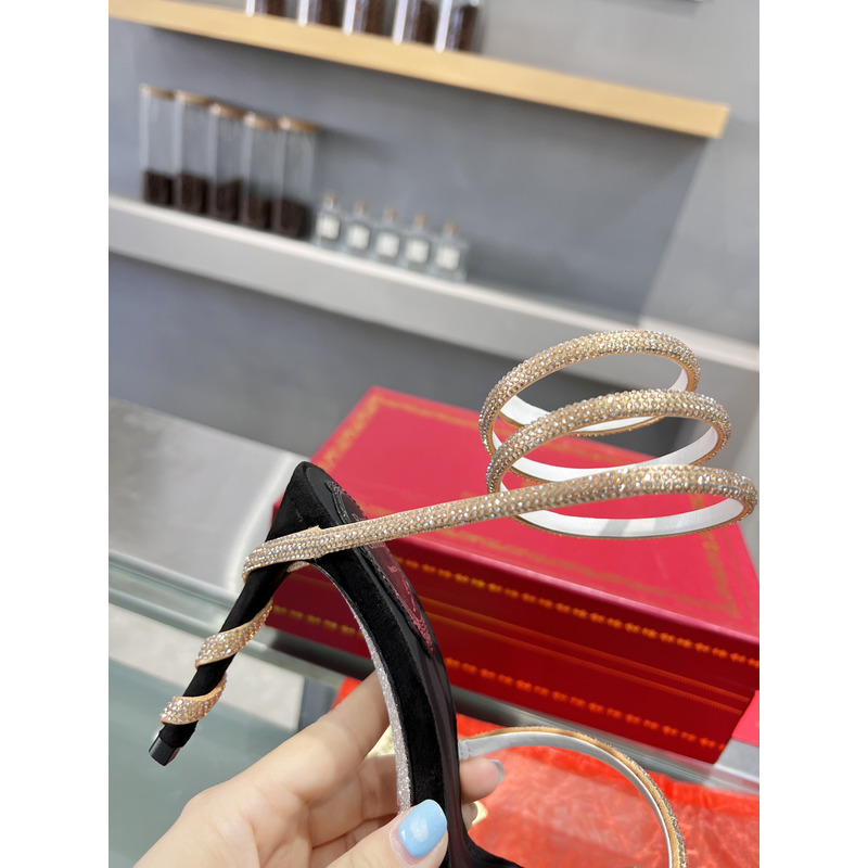 Rene Caovilla Margot Sandals Gold