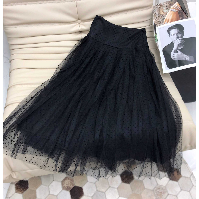 D*or midi tulle skirt black