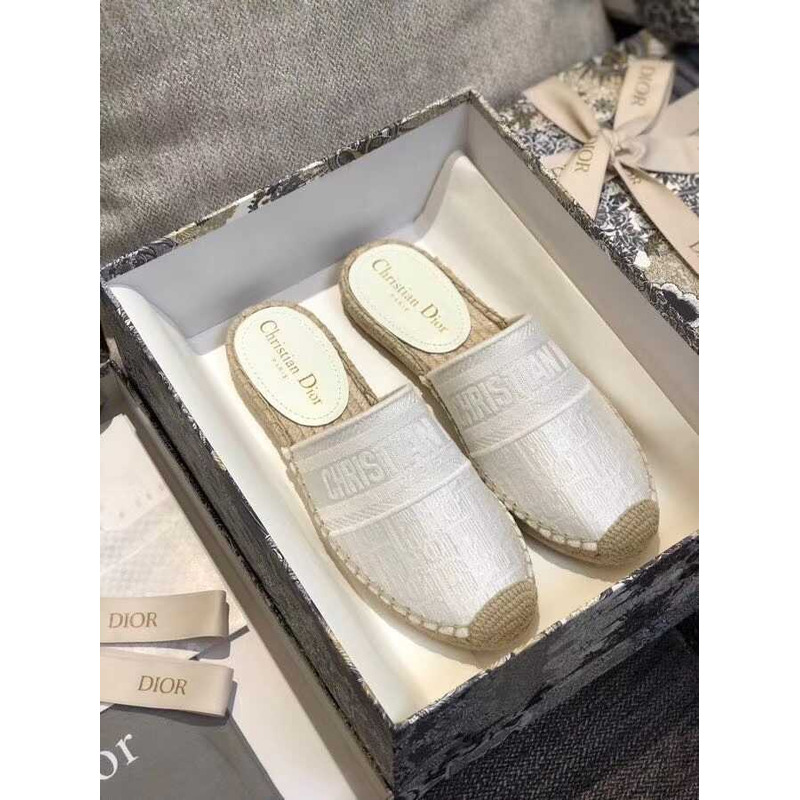 D*or espadrilles mules  white