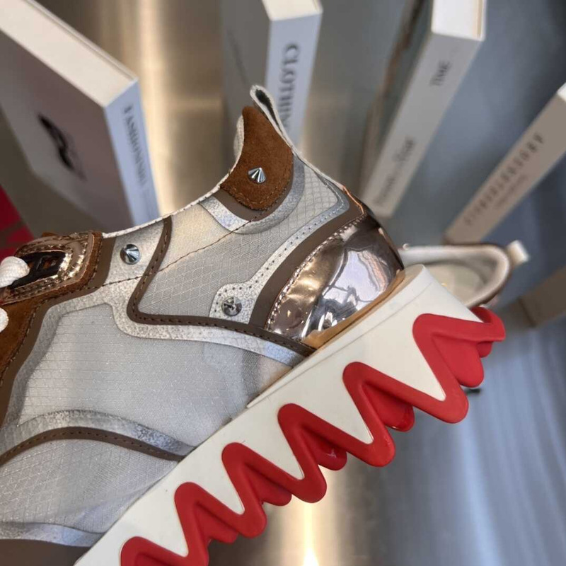 Ch**an louboutin open toe leather low-top sneakers multi