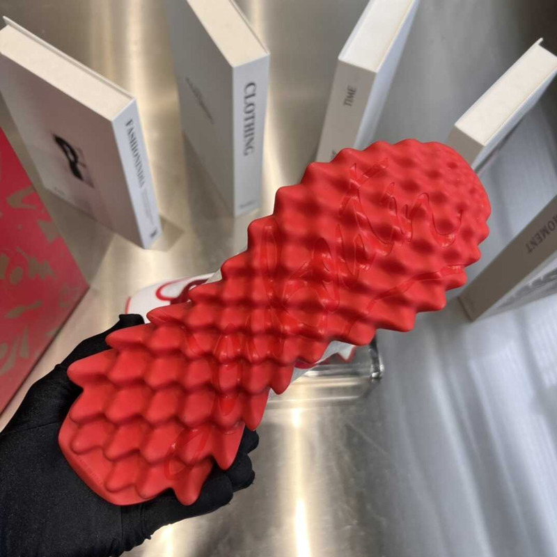 Ch**an louboutin sharkina sneaker white red