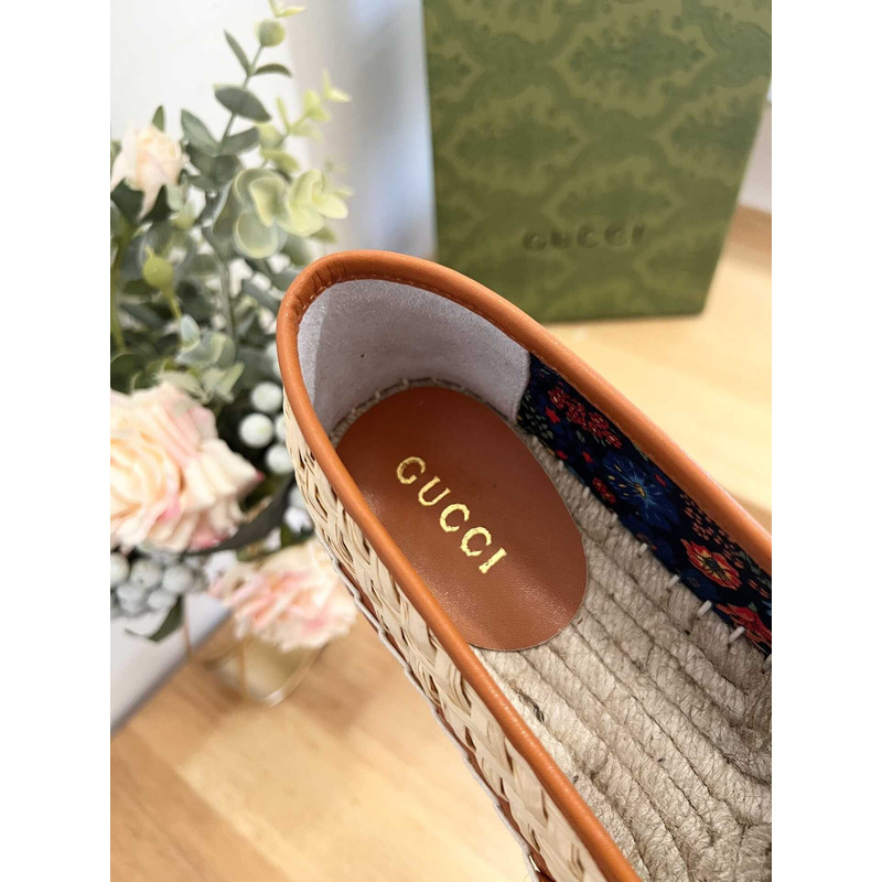 G*u*i interlocking g espadrilles beige and brown