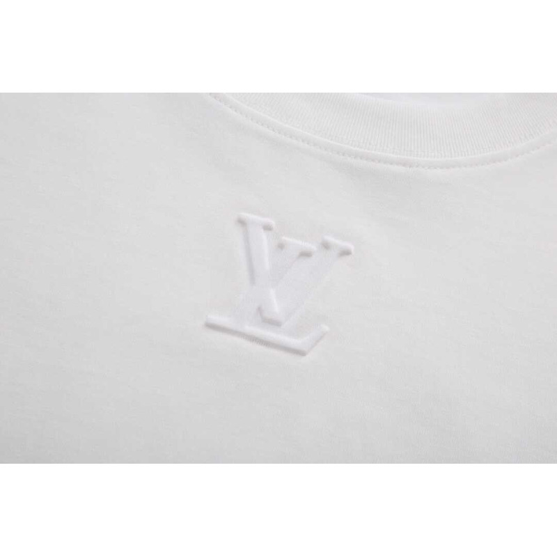 l**is V*t*n logo cotton t-shirt white