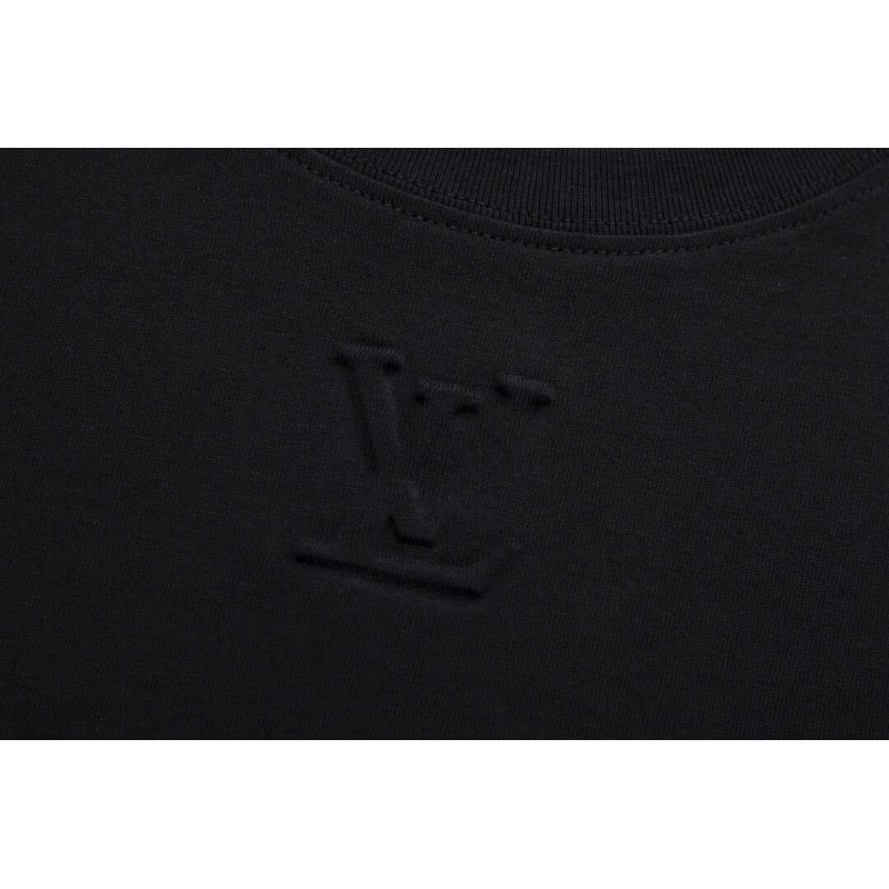 l**is V*t*n logo cotton t-shirt black