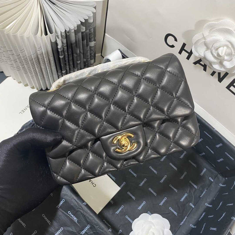 Ch*el classic flap mini  shoulder bag black