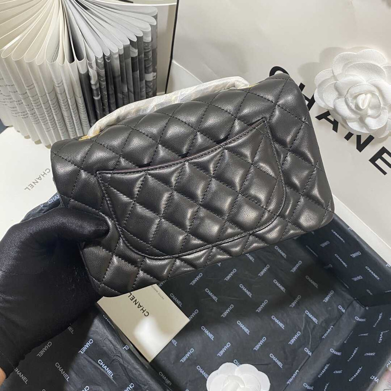 Ch*el classic flap mini  shoulder bag black