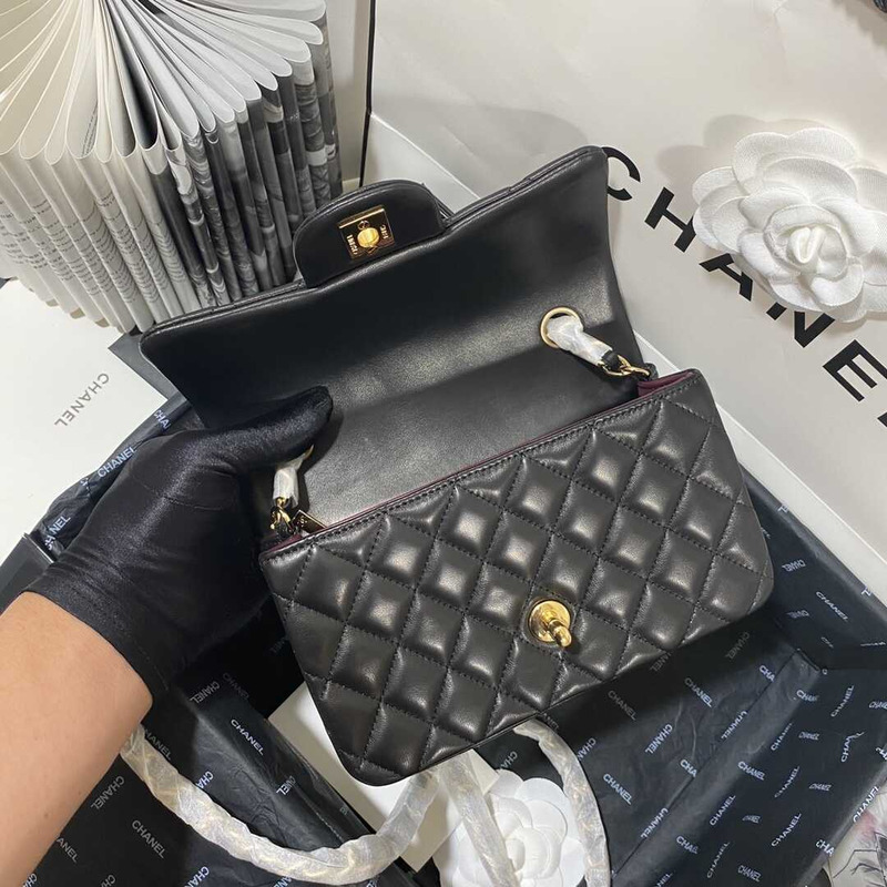 Ch*el classic flap mini  shoulder bag black