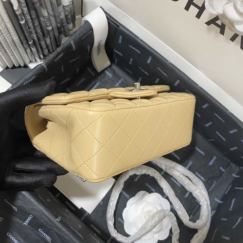 Ch*el classic flap mini  shoulder bag yellow