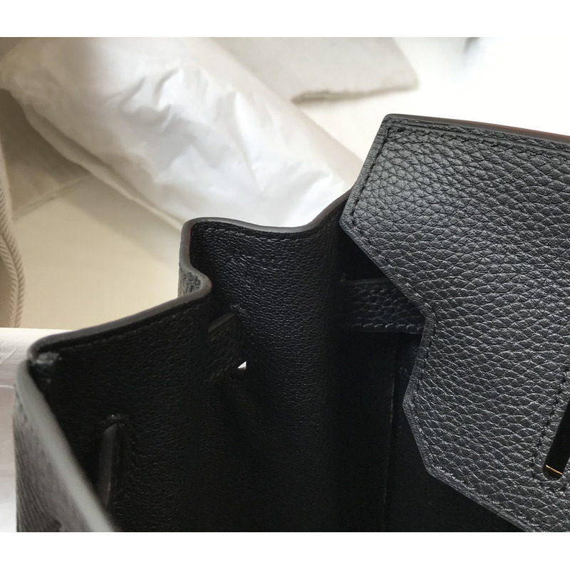 H**mes birkin 35 leather bag black