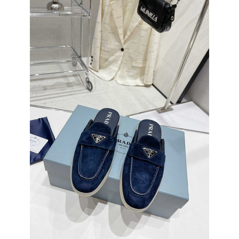 Pra*a suede sandals blue