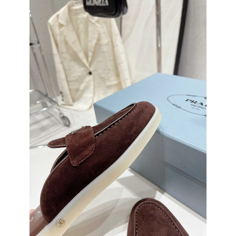 Pra*a suede sandals brown