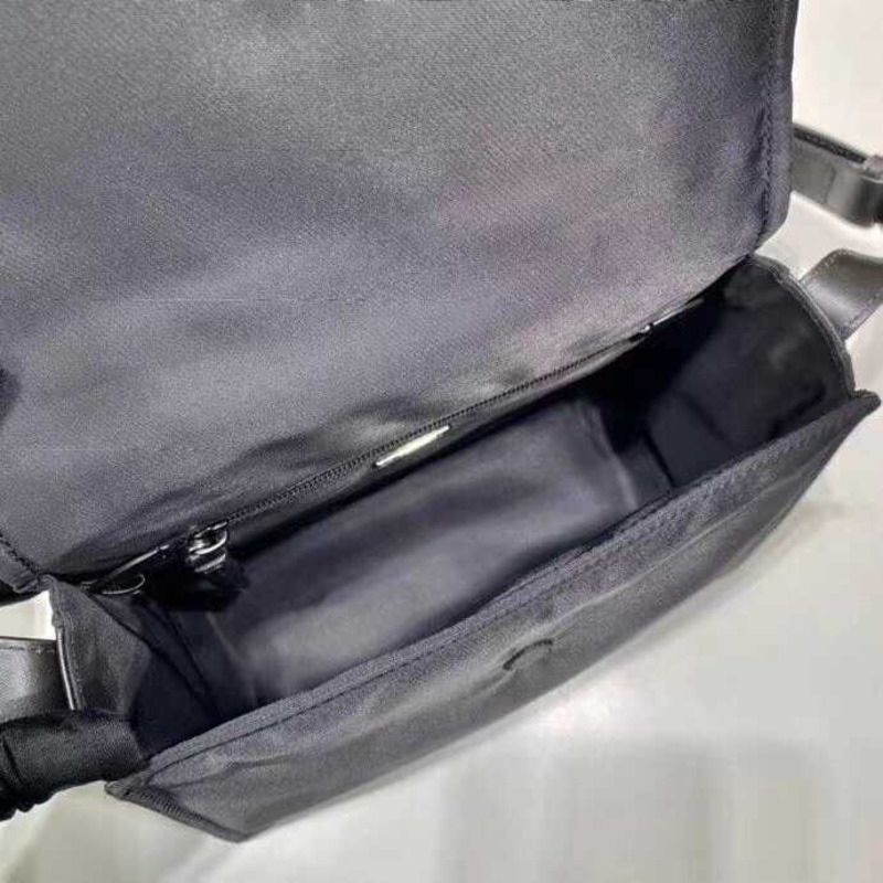 Pra*a re-nylon small padded shoulder bag black