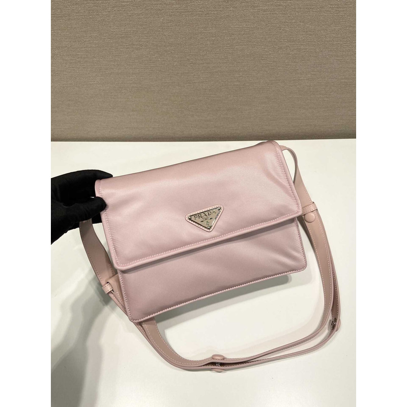 Pra*a re-nylon small padded shoulder bag pink