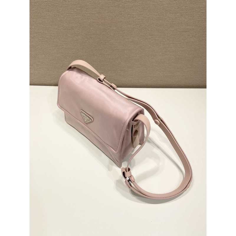 Pra*a re-nylon small padded shoulder bag pink